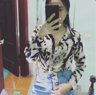 Áo Sơ mi lụa ( ảnh thật )