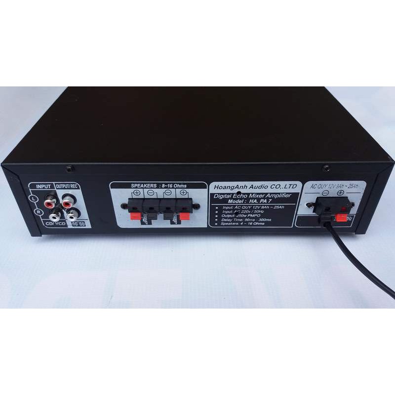 ÂM LY LIỀN KARAOKE PA 7 NGUỒN 220V