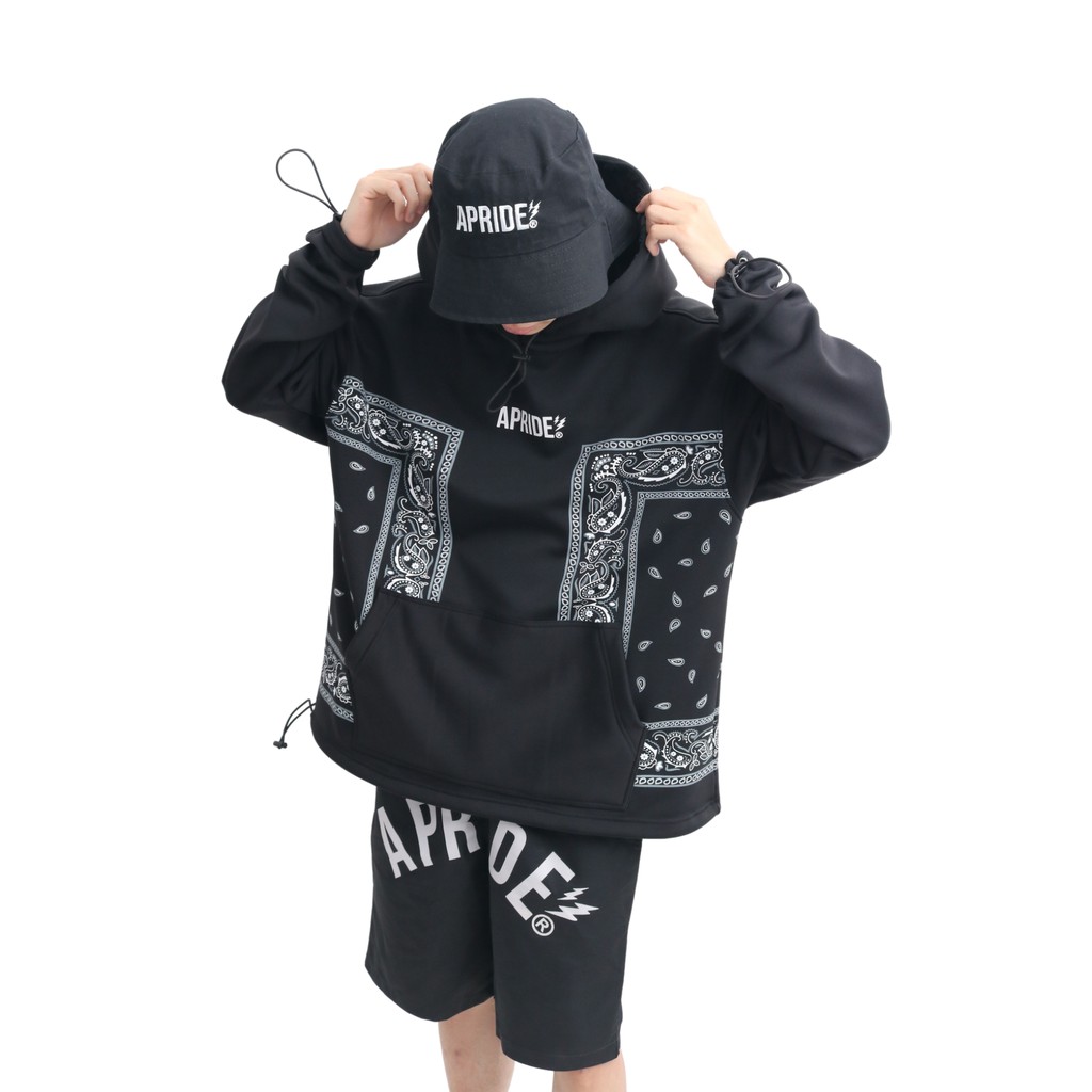 ÁO KHOÁC HOODIES BANDANA APRIDE MÀU ĐEN