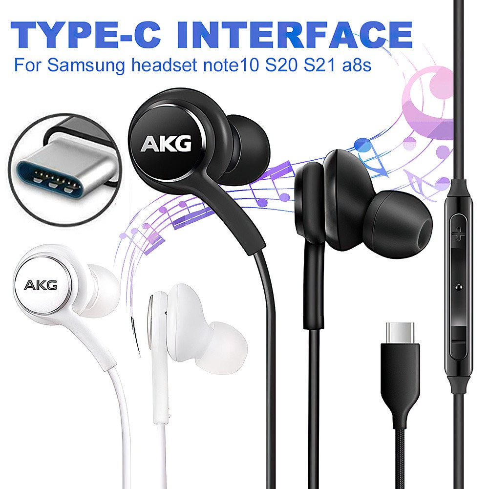 Tai nghe cho SAMSUNG Type-C USB AKG Note 10 20 Plus 5G S20 FE S21 Ultra