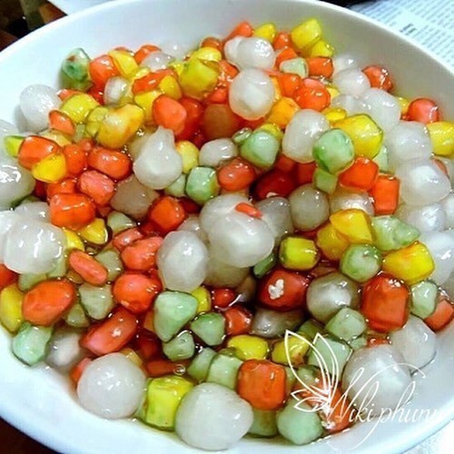 Trân Châu Nhân Dừa Ngũ Sắc - Dùng Cho Nấu Chè - Nhà Làm Túi 1kg