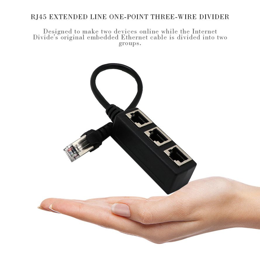 ⚡Dây Cáp Chia Cổng Mạng LAN RJ45 1 Male Sang 2 / 3 Female | BigBuy360 - bigbuy360.vn