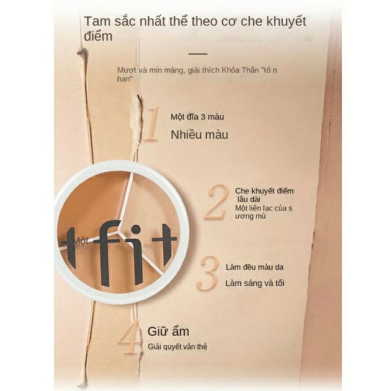 Kem che khuyết điểm Tfit 3 mầu che mụn và quầng thâm