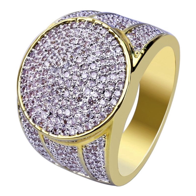 Nhẫn mạ vàng đính kim cương giả phong cách punk hợp thời trang