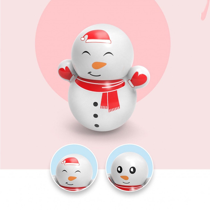 Đồ chơi búp bê lật đật đáy tròn hoạt hình chim cánh cụt dễ thương để bàn trang trí mini giáo dục cho bé