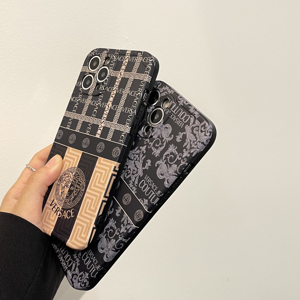 Ốp điện thoại dẻo họa tiết Versace thích hợp cho IPHONE 7/8/SE2 7PLUS/8PLUS X/XS XSMAX 11 PRO 11PROMAX 12 PRO 13PROMAX