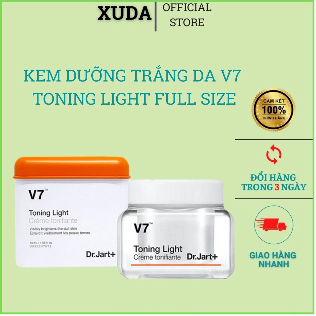 Kem dưỡng trắng da bật tone v7 toning light dr.jart+ full size 50ml chính hãng hàn quốc