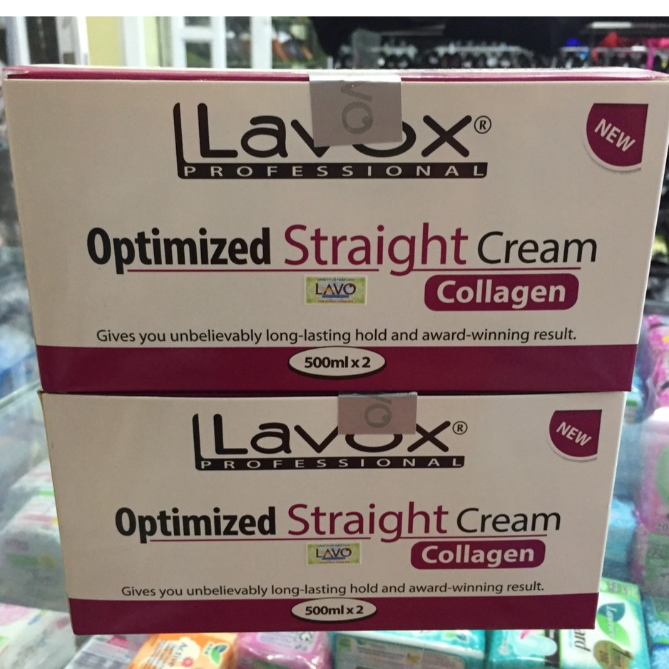 LAVOX Duỗi tóc siêu nhanh siêu mạnh collagel 500mlx2