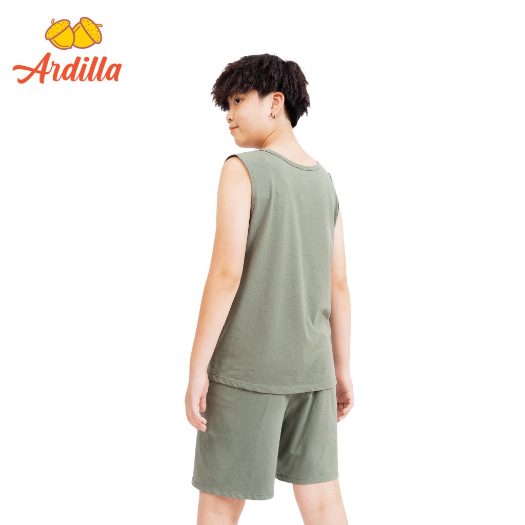 Bộ Quần Áo Bé Trai ARDILLA Thiết Kế Sát Nách, Hoạ Tiết Khoẻ Khoắn, Chất Vải Cotton Thoáng Mát Cho Bé 8-13 Tuổi T153BS21