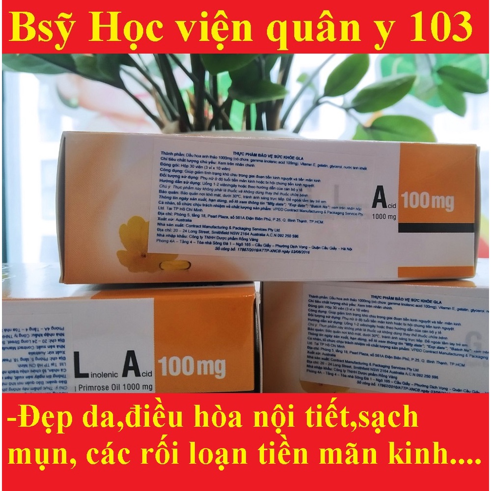 [CHÍNH HÃNG] Tinh dầu hoa anh thảo GLA 100mg -Cân bằng nội nội tiết tố nữ, hàng chính hãng của Úc [Gamma Linolenic Acid]