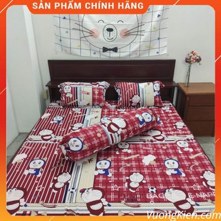Ga drap thun hàn quốc doremon, bộ 4 món hoặc drap lẻ không vỏ gối 008 009