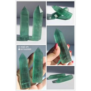 Trụ đá phong thủy xanh Fluorit (Đá tự nhiên)