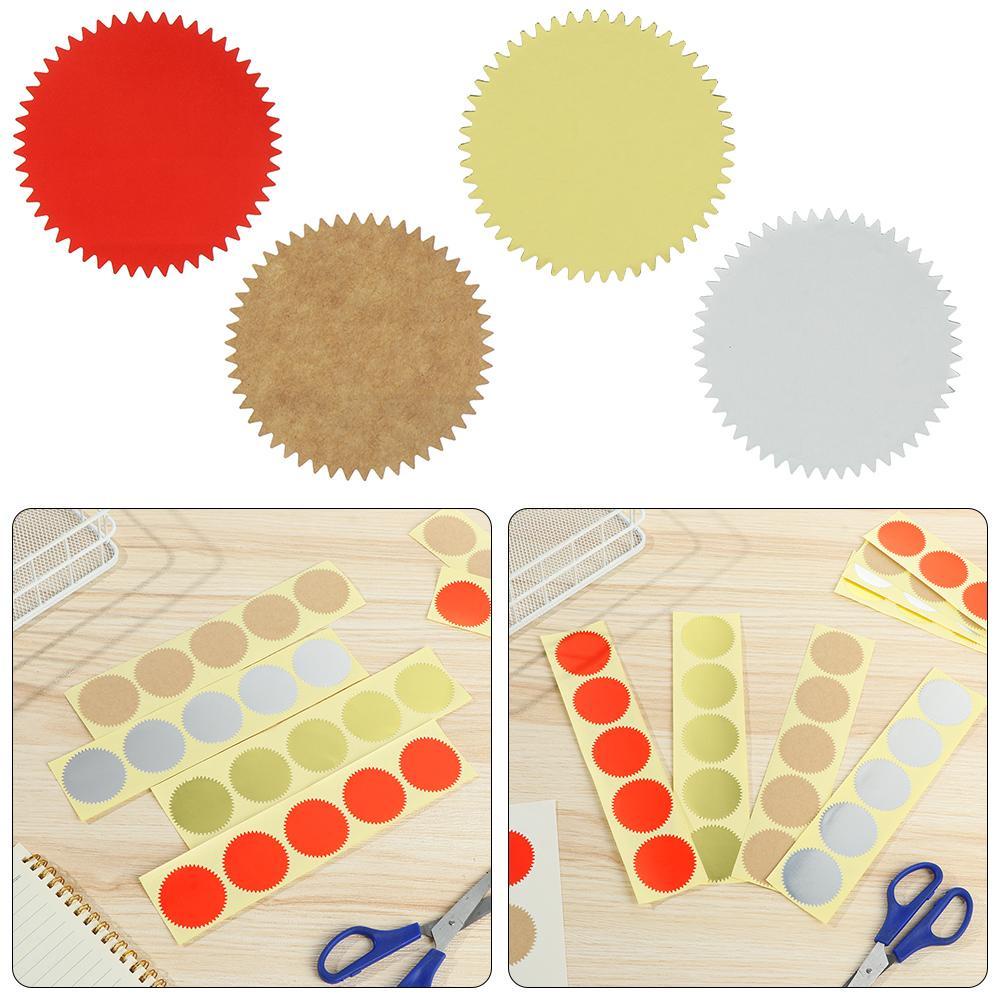 Set 100 Nhãn Dán Bánh Răng Tròn Đường Kính 45mm Bằng Nhựa PVC