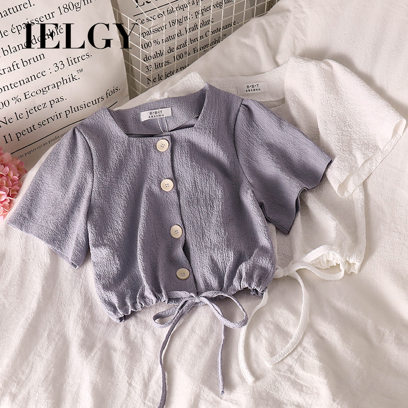 Áo lửng IELGY chất liệu cotton phong cách đáng yêu cho nữ