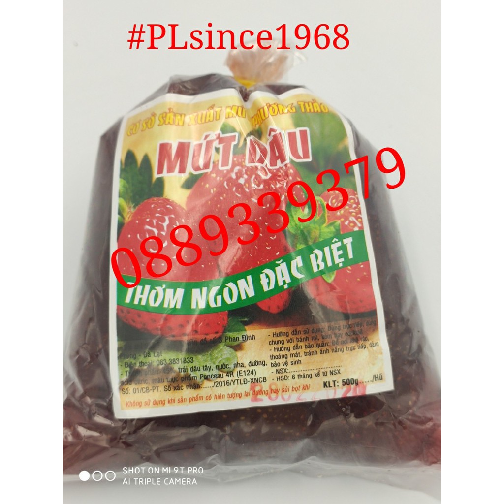 Mứt Dâu Đà Lạt Túi 500g