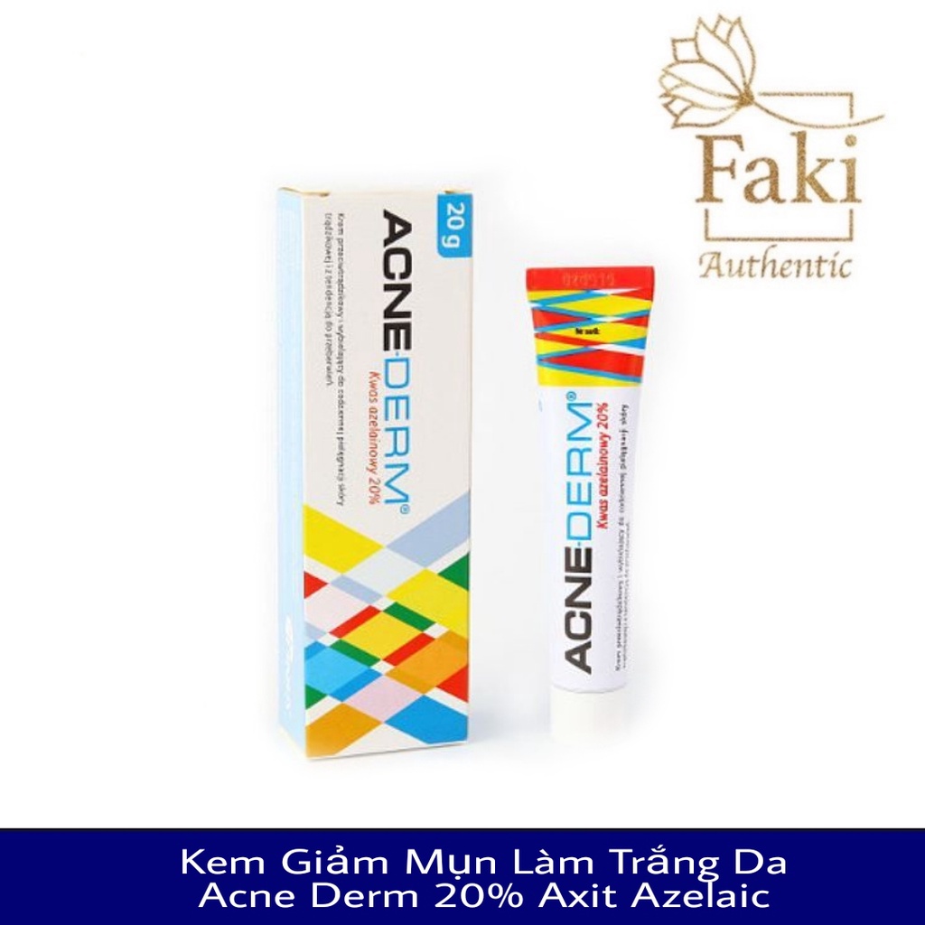 Kem Giảm Mụn Làm Trắng Da Acne Derm 20% Axit Azelaic 20g