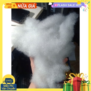 (1kg bông Gòn hàng bao đẹp ) nhồi thú nhồi bông nhồi gối 3D hoặc 15D HCS