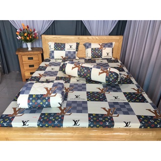 Bộ Drap Thun Hàn Quốc Mát Lạnh 4 món {INBOX chọn màu }