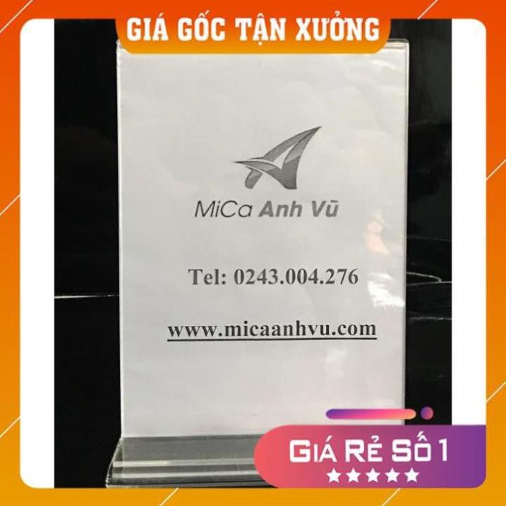 [Mica Việt Nam] [Giá Gốc Tận Xưởng] Kệ Menu mica A4 trong suốt đựng tờ rơi bảng thực đơn