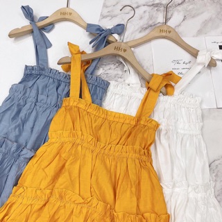 Váy 2 dây đũi lụa maxi