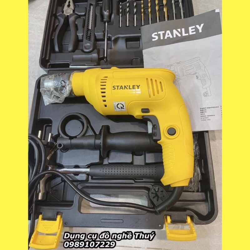 Bộ máy khoan động lực Stanley SDH600KV-B1 550W gồm 13 chi tiết