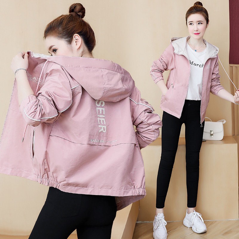 Áo khoác dù nữ 2 lớp có túi trong chống thấm nước chống tia uv cao cấp TUẤN HƯNG FASHION