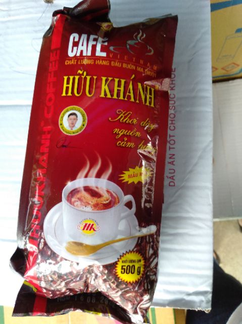 Cà phê Hữu khánh mẫu mới túi zip gói 500gam | BigBuy360 - bigbuy360.vn