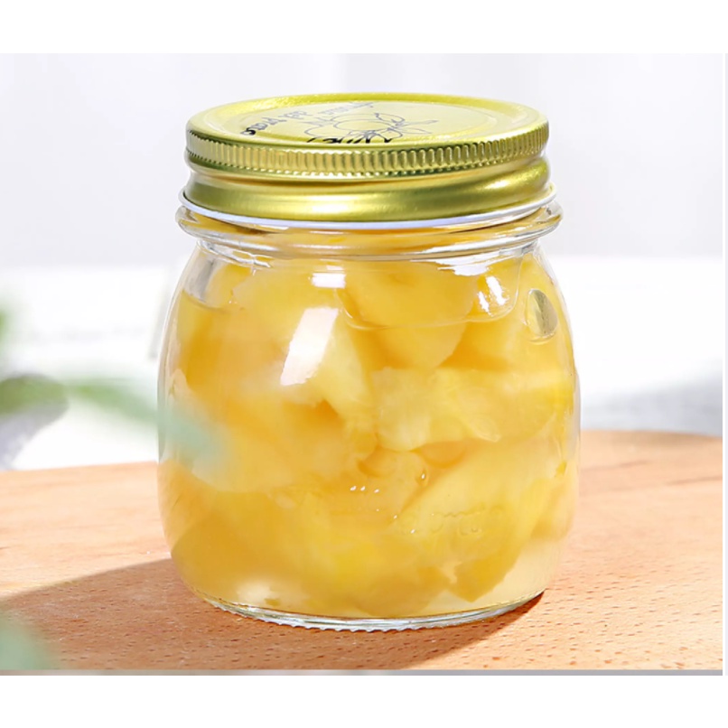 HŨ THỦY TINH MASON IN NỔI HOA RƠI 300ML