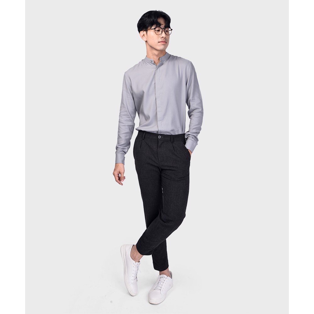 [Mã FASHIONMALLT4 giảm 15% tối đa 30K đơn 150k] ROUTINE Áo Sơ Mi Nam Tay Dài Modal Flannel Trụ Nẹp Cúc Ẩn - SM115100-2