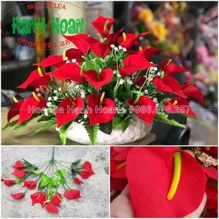 Chùm hoa rum nhung 14 bông siêu xinh- hoa lụa cao cấp
