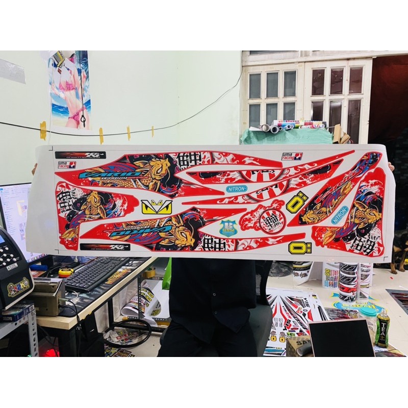 ( Quí khách vui lòng mang ra tiệm cho thợ dán ) Tem Vario cá chép