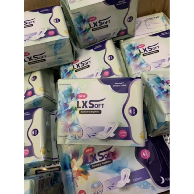 Băng vệ sinh LXSoft ban ngày ( bạc hà có cánh 8 miếng ) 245mm
