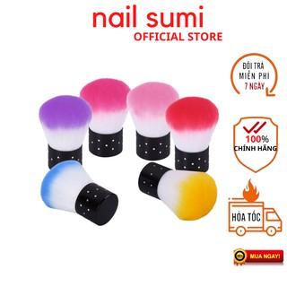 Chổi phủi bụi nail , cọ phủi bụi nail cán ngắn.