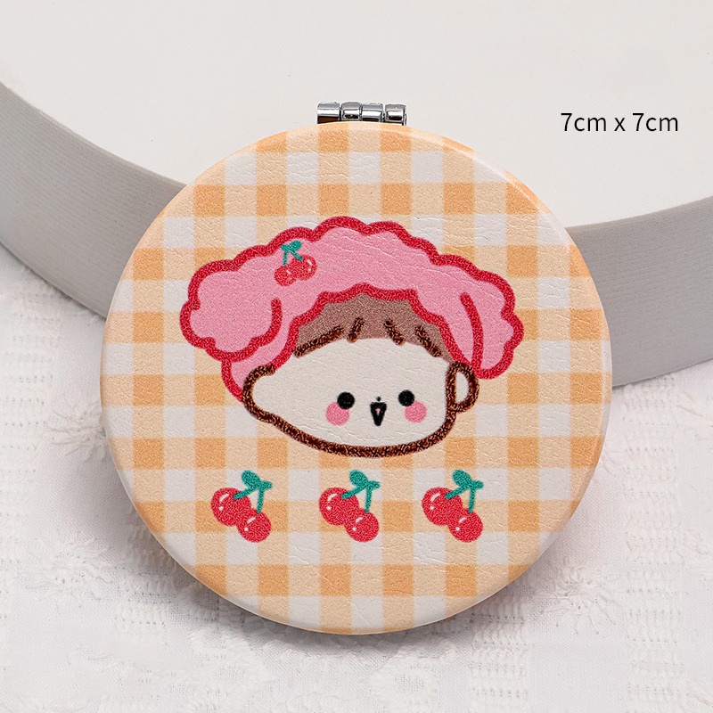 Gương mini 2 mặt bọc da nhiều mẫu dễ thương cute TooYoo TY0093