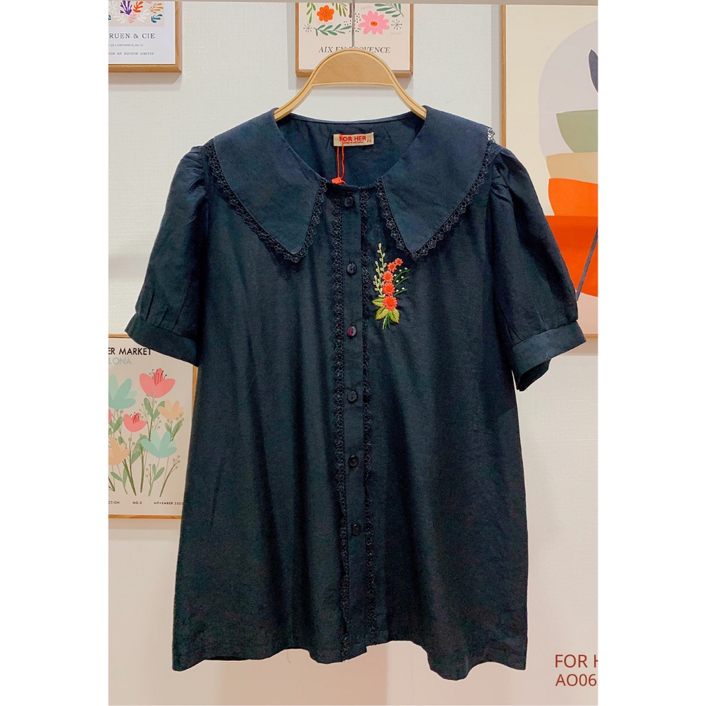 Áo Phối Ren FOR HER Thêu Hoa AO0626