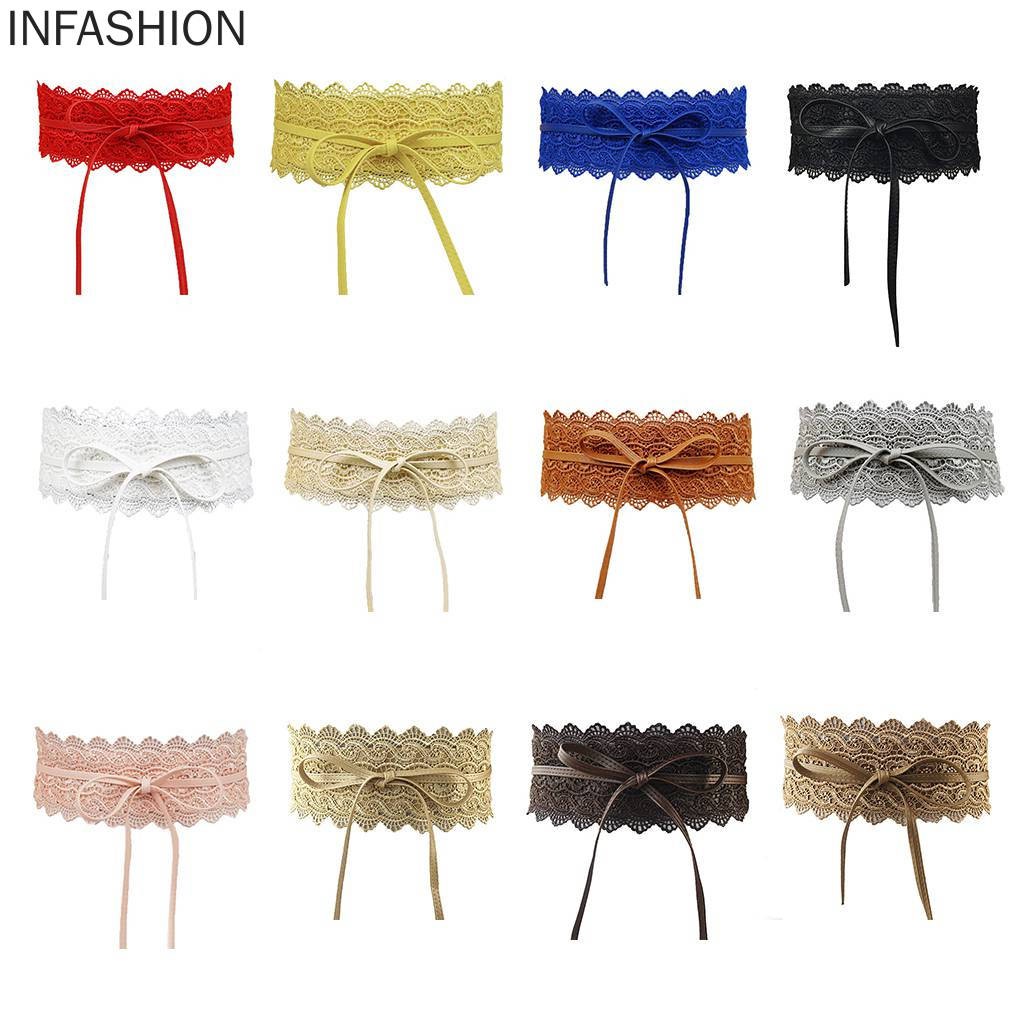 Thắt Lưng Ren Bản To Thời Trang Cho Nữ