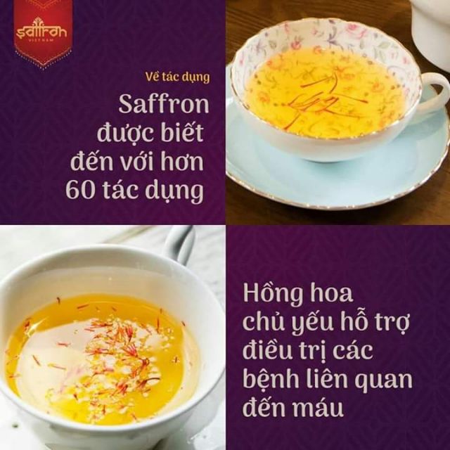 Saffron 1gr điều trị mất ngủ, giảm cân, giảm stress, giảm huyết áp, dễ ngủ, đẹp da,điều trị mụn