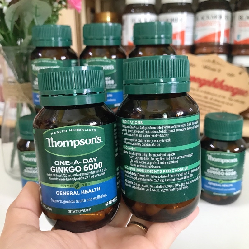 DATE 2025 -VIÊN UỐNG BỔ NÃO THOMPSON GINKGO 6000mg - BILL CHEMIST/PHARMACY