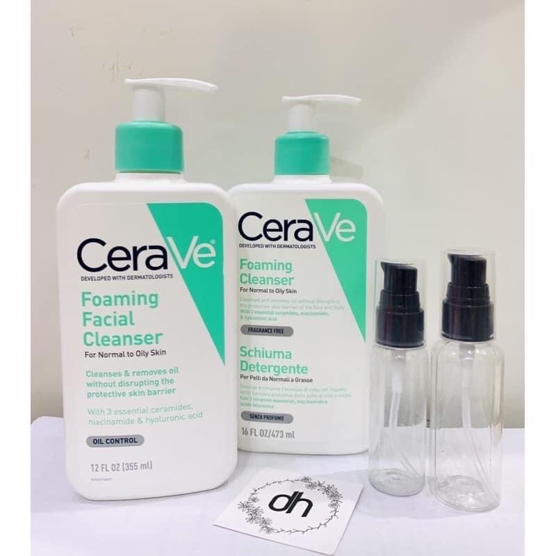 Sữa rửa mặt Ce.ra.ve Foaming/Hydrating Facial Cleanser cho da dầu/da khô 473ml/236ml