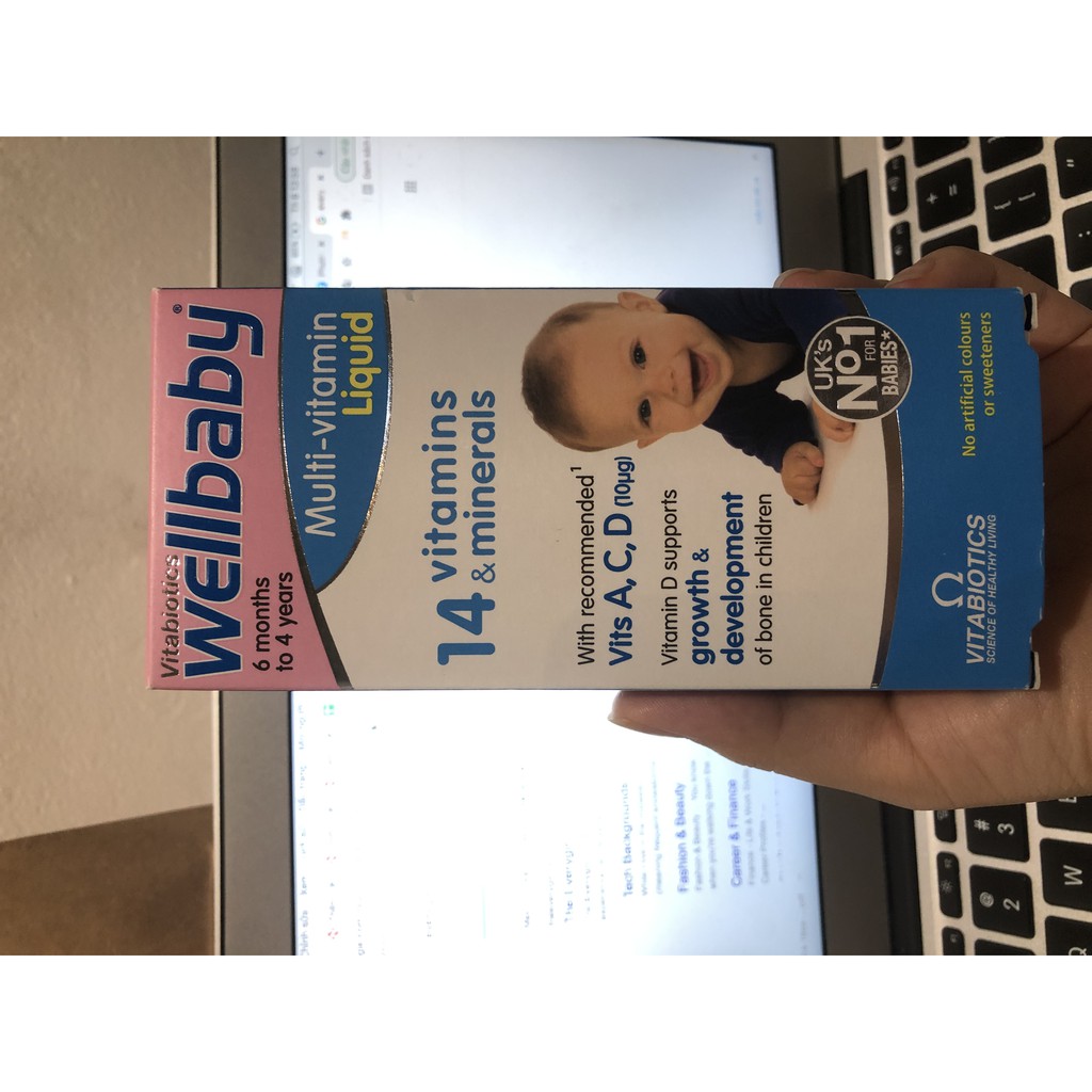 [ Date 2023-CHÍNH HÃNG UK] Vitamin tổng hợp Wellbaby Multi-vitamin cho bé từ 6 tháng đến 4 tuổi