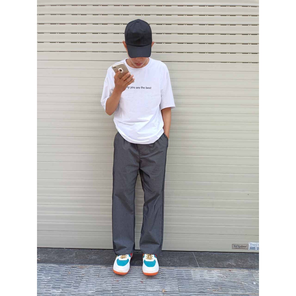 Quần KAKI đen nam baggy ống suông rộng dáng đứng vải KAKI phom xuông cao cấp hottrend 2023.