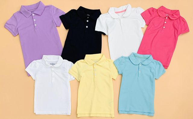 Áo thun có cổ bé gái hàng dư xịn