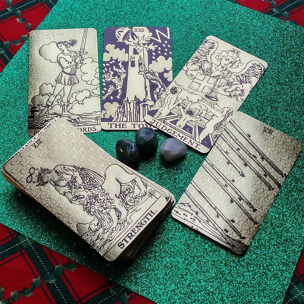 Bộ bài Rider Waite Tarot Deck Black & Gold Edition