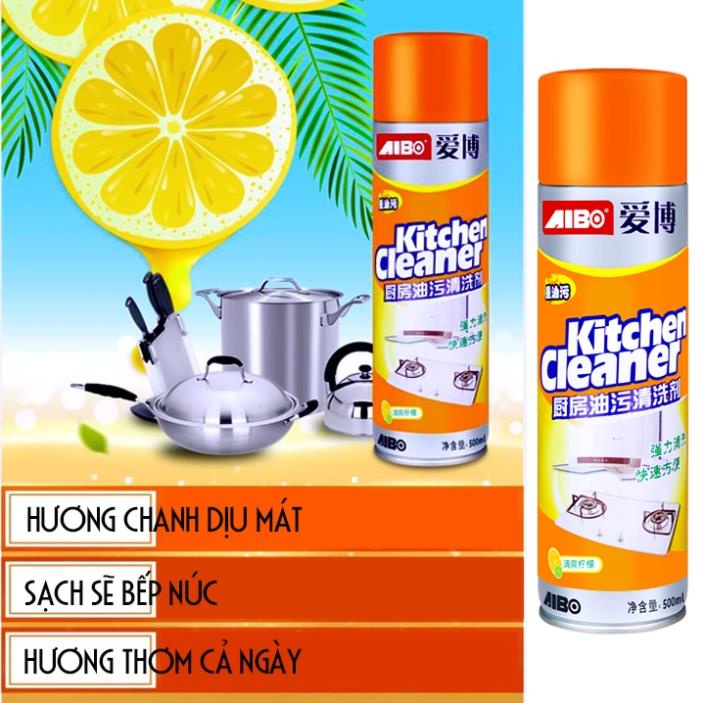 Bình Xịt Tẩy Rửa Đồ Dùng Nhà Bếp Siêu Sạch 500ml - loại vết bẩn dầu mỡ kitchen cleaner bám lâu