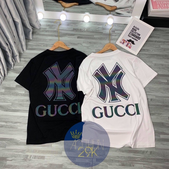 ÁO THUN UNISEX PHẢN QUANG 7 MÀU GUCHI SIÊU ĐẸP