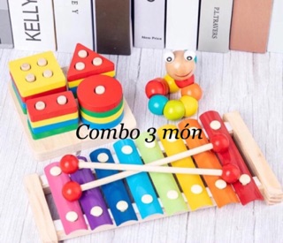 Combo đồ chơi gỗ thông minh cho bé