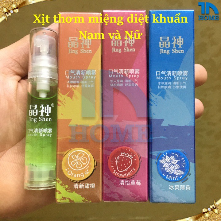 Xịt thơm miệng diệt khuẩn Nam Nữ hương thơm tự nhiên tác dụng dài lâu JingShen