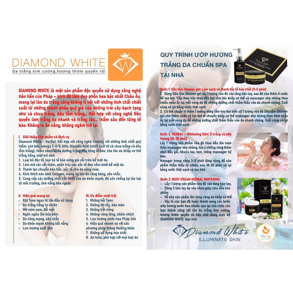 Bộ tắm trắng Diamond White