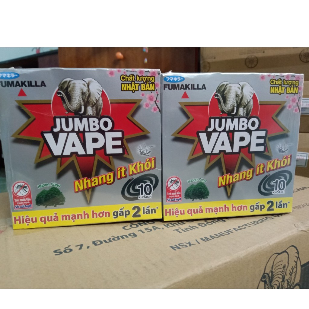 Combo 10 hộp nhang muỗi JUMBO VAPE (Nhang ít khói)