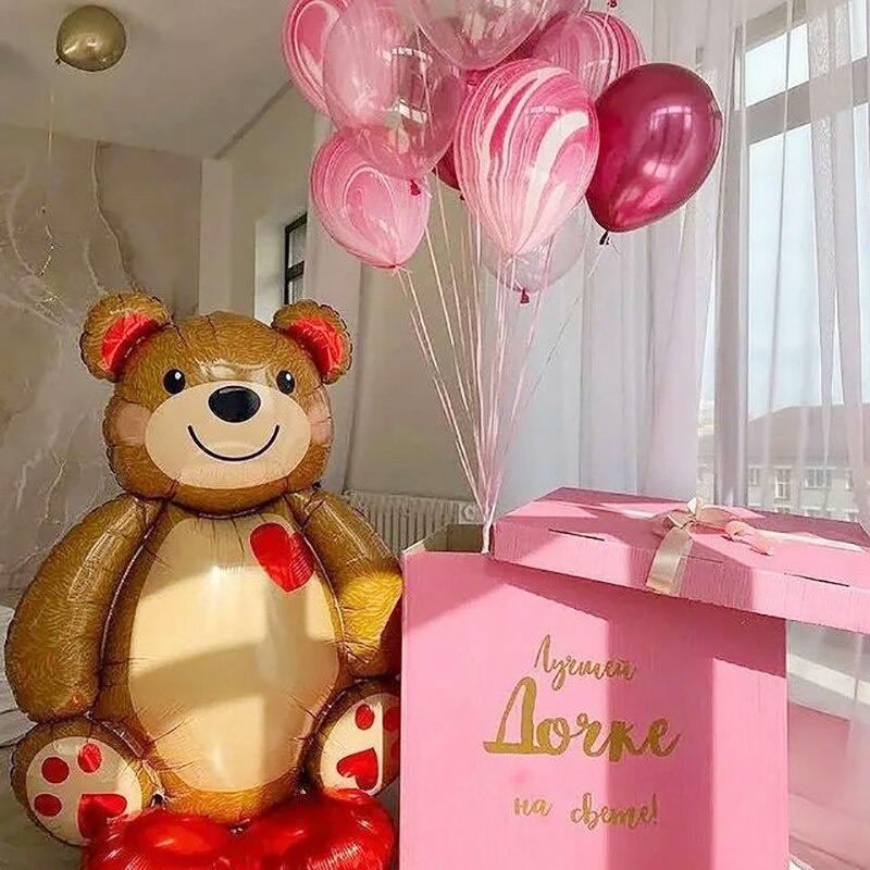 Bong Bóng Lá Nhôm Hình Chú Gấu Đáng Yêu 91cm*65cm Trang Trí Tiệc Sinh Nhật/Ngày Lễ Tình Nhân Cho Trẻ Em